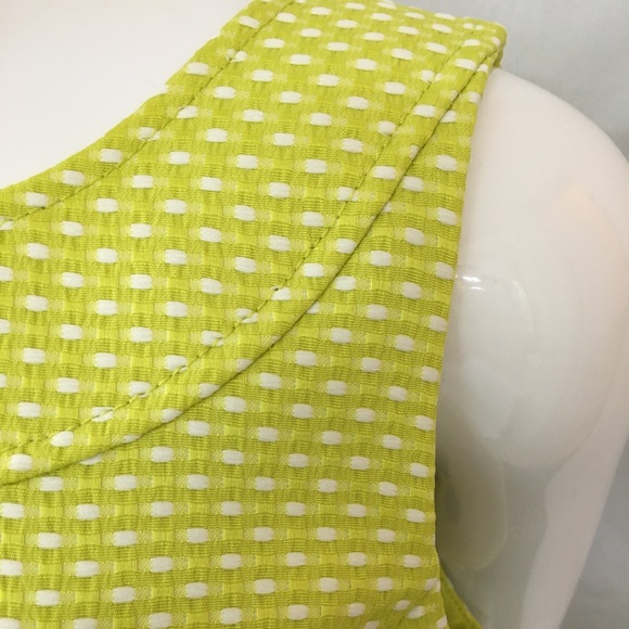 TAHARI Yellow White Dress Sleeveless Size 4 - EUC - Picture 3 of 10